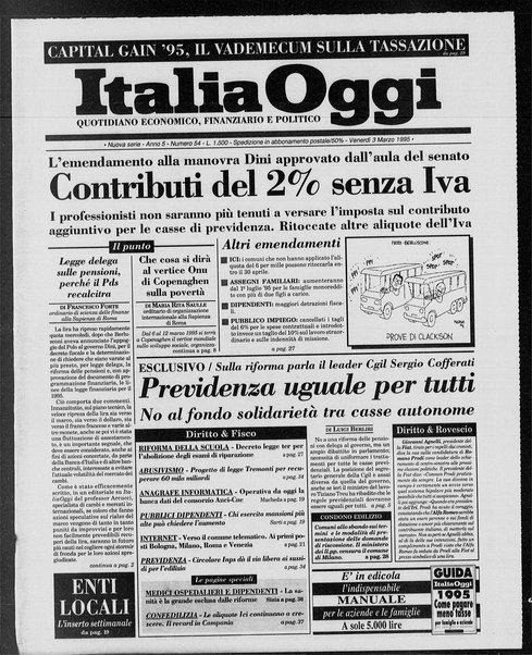 Italia oggi : quotidiano di economia finanza e politica